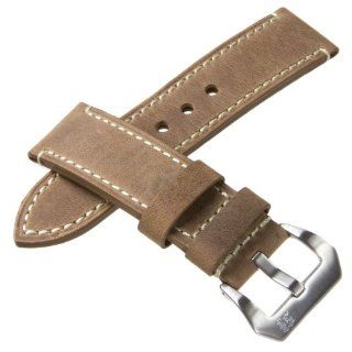 Leather Watch Band, Tan Beige "Vintage" Leather, 24mm at  Men's Watch store.