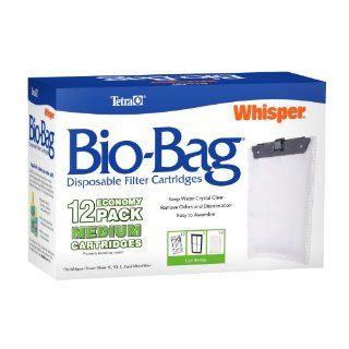 Tetra 26160 Whisper Bio Bag Cartridge, Unassembled, Medium, 12 Pack  Aquarium Filter Accessories 
