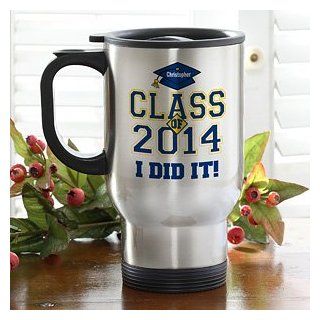 Custom Graduation Travel Coffee Mug   Cheers to the Graduate Style Kitchen & Dining