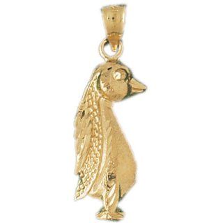 14K Gold Charm Pendant 2.3 Grams Animals> Penguins, Seals For Necklace Jewelry