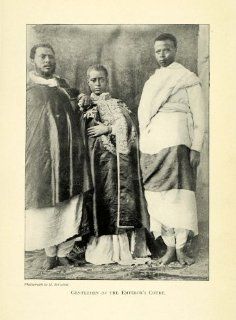 1906 Print Menelik II Emperor Royal Court Portrait Ethiopia Ruler Abyssinia   Original Halftone Print  