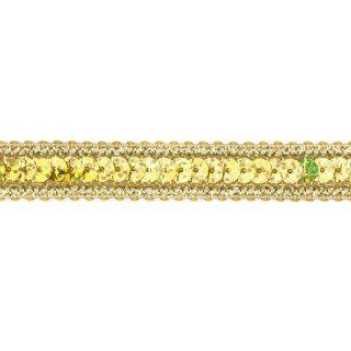 1/2'' Hologram Sparkle Sequin Trim Gold By The Yard