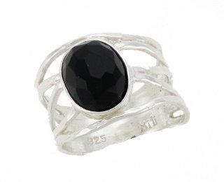 Silver Jewelry, Ring 925 Sterling Silver Jewelry. 8/10mm Oval Cabochon Synthetic Black Onyx. Hand Made and Designed in Israel By Bili Silver. Shipped Directly From Tel Aviv, IL in a Gift Box. US Sizes 7 or 8. Great Gift For Wedding, Bridesmaid, Bat Mitzv