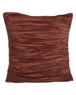 Pleated Silk Pillow, 18Sq.