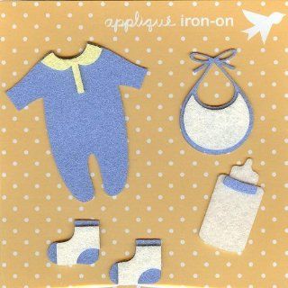 Assorted Baby Boy Design Iron on Appliques 4 Patches Pack