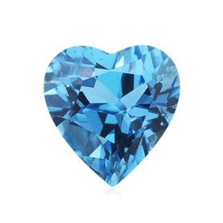 0.50 0.56 Cts of 5 mm AAA Heart Swiss Blue Topaz ( 1 pc ) Loose Gemstone Jewelry