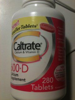 Caltrate 600 Plus D Calcium Supplement for Bone and Colon Health   280 Tablets Health & Personal Care