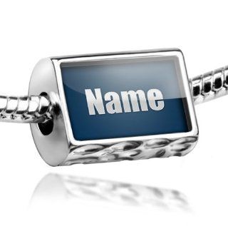 Neonblond Beads Personalized with your own Name/text Custom   Fits Pandora Charm Bracelet Jewelry