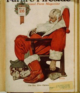 Photo The day after Christmas, 1922, Santa Claus asleep in chair, Norman Rockwell, photo   Prints