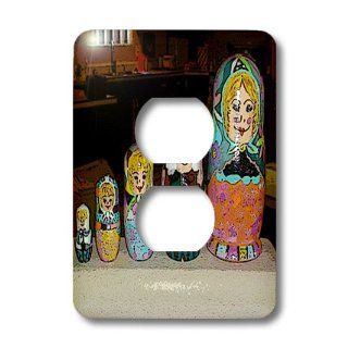 lsp_48311_6 Jos Fauxtographee Realistic   A Set of Five Family Russian Stacking Dolls Two Boys and Two Girls and a Mama   Light Switch Covers   2 plug outlet cover   Outlet Plates  