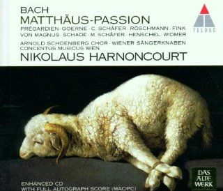 Bach   Matthus Passion / Prgardien, Goerne, C. Schfer, Rschmann, Fink, von Magnus, Schade, M. Schfer, Henschel, Widmer, Harnoncourt [with Enhanced CD ROM] Music