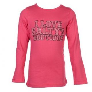 Salty Dog Girls Bright Pink Studded Logo Top 4 Years Clothing