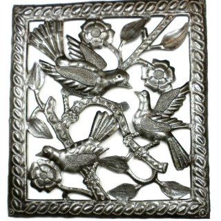 Three Birds Metal Wall Art   11 by 12 Inches   Wall Sculptures