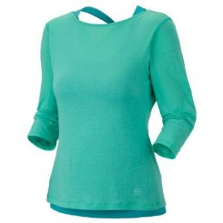 Mountain Hardwear Navassa Elbow Sleeve   Women's Shirts XS Morning Mist/Husky  Athletic T Shirts  Clothing