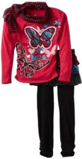 Almost Famous Girls 7 16 Chiffon Show Off Set, Coral Opponent/Black, 7 8 Years Pants Clothing Sets Clothing