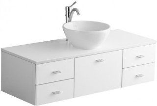 Villeroy & Boch 9750 04 00 Central Line Glass Countertop for Above Counter Bath Sink 46 7/8in. x 18 1/2in.   Bathroom Vanities  