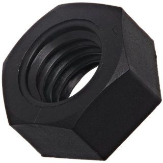 Nylon 6/6 Hex Nut, Black, M3 0.5 Thread Size, 5.5 mm Width Across Flats, 2.4 mm Thick (Pack of 100)