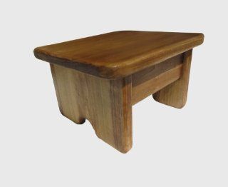 Foot Stool Poplar Wood Maple Stain 6" Tall Mini (Made in the USA)   Footstools