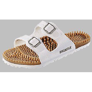 Birkis noppys Super Noppy in size 46.0 W EU made of Birko Flor in White with a regular insole Shoes