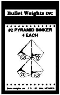 Pyramid Sinkers 1oz. 6Pk  Fishing Sinkers  Sports & Outdoors
