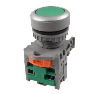 TN2BF Green Sign Momentary Pushbutton Switch 1 NO N/O Normally Open 10A 600V AC   Wall Light Switches  