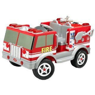 Kid Trax Red Fire Engine Electric Ride On Toys & Games