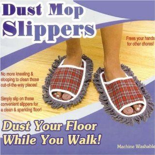 As Seen On TV Dust Mop Slippers, Blue dust mop slippers also available  