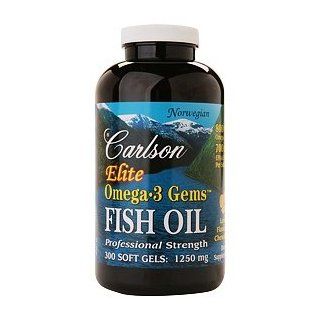 Carlson Elite Omega 3 Fish Oil 1,250 mg, Softgels 300 ea Health & Personal Care