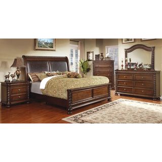 Furniture Of America Dragia 4 piece Brown Cherry Bedroom Set