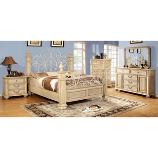 Furniture Of America Lucielle 4 piece Antique White Bedroom Set