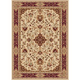 New Tradition Ivory/red Area Rug (52 X 72)