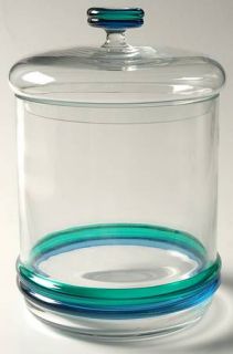 Pfaltzgraff Ocean Breeze  Glassware Cookie Jar with Lid, Fine China Dinnerware  