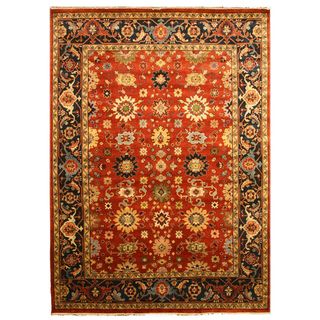 Eorc Super Mahal Red Hand knotted Wool Rug (8 X 10)