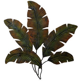 Metal Palm Wall Decor With Palm Tree Leaves