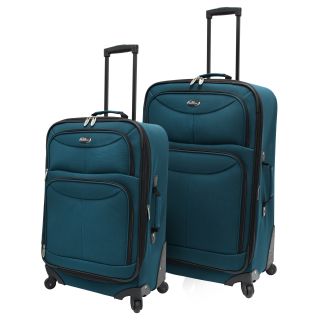 U.s. Traveler Lightweight 2 piece Spinner Checked Luggage Set