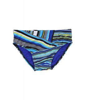 Speedo Rainbow Stripe Water Polo Brief Mens Swimwear (Blue)