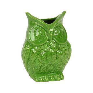 Green Ceramic Owl