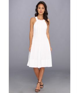 Rebecca Taylor Tuck Front Voile Dress Womens Dress (White)