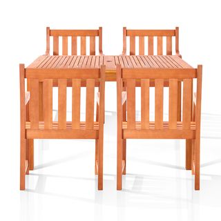 Vifah Edgewood 5 piece Oil Rubbed Outdoor Dining Set Tan Size 5 Piece Sets