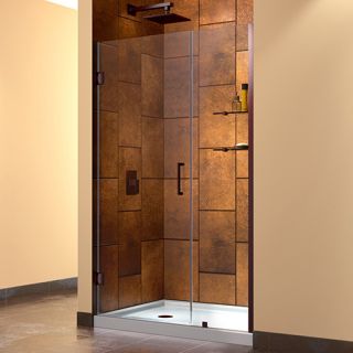 Dreamline SHDR20477210S06 Frameless Shower Door, 47 to 48 Unidoor Hinged, Clear 3/8 Glass Oil Rubbed Bronze