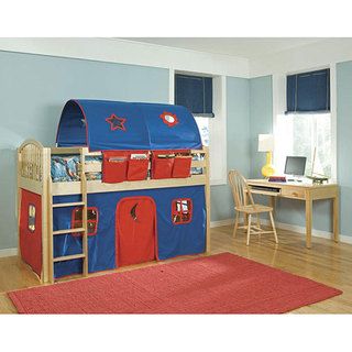 Alaterre Vp Home Lowell Junior Blue/ Red Twin size Loft/ Tent Bed Blue Size Twin