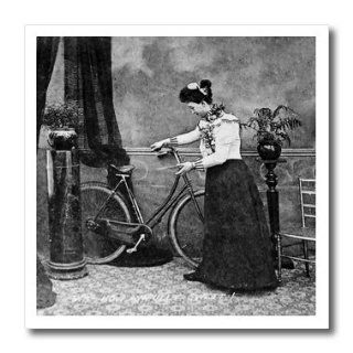 ht_16133_3 Scenes from the Past Vintage Stereoview   How Awfully Sweet Vintage Victorian Lady and Her Bike Grayscale   Iron on Heat Transfers   10x10 Iron on Heat Transfer for White Material Patio, Lawn & Garden