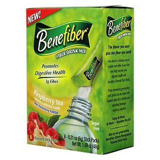 Benefiber Fiber Drink Mix Raspberry Tea Flavor 8 Packets per Box (2 Pack) EXP Date 08/2012  Black Teas  Grocery & Gourmet Food