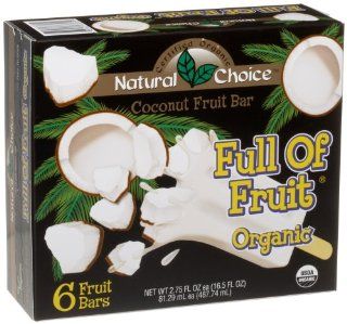 Natural Choice Foods Organic Frozen Coconut Fruit Bars, 6 Count, 16.5 Ounce Boxes (Pack of 3)  Grocery & Gourmet Food