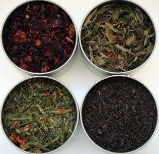 Heavenly Tea Leaves Iced Tea Sampler   4 Bestselling Cans   Approximately 25 Servings of Tea Per Can  Bottled Iced Tea Drinks  Grocery & Gourmet Food