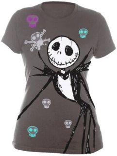 The Nightmare Before Christmas Jack And Sally Grey Girls T Shirt Size  Small Clothing