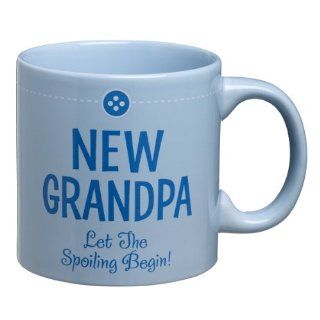 Mug Ceramic Blue New Grandpa Let The Spoiling Begin 18 OZ Kitchen & Dining