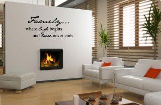 Family where life begins and love never ends   Vinyl Wall Art Decal Stickers Decor Graphics   Family Is Where Life Begins And Love Never Ends