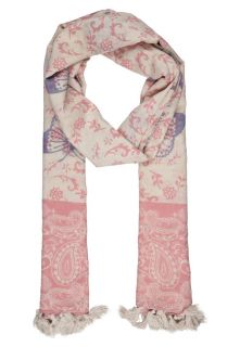 Cream   BUTTERFLY   Scarf   pink