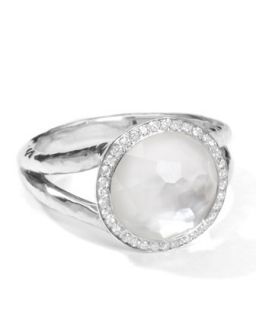 Ippolita Stella Mini Lollipop Ring in Mother of Pearl Doublet with Diamonds, 0.29ctw